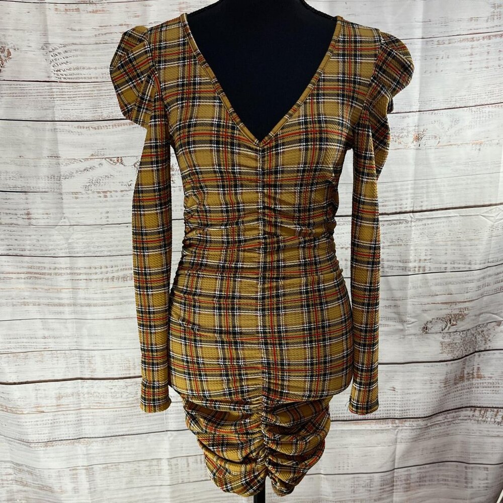 Plaid Bodycon Dress | "Absolutely Love it" | Small | Stretchy - Picture 2 of 6